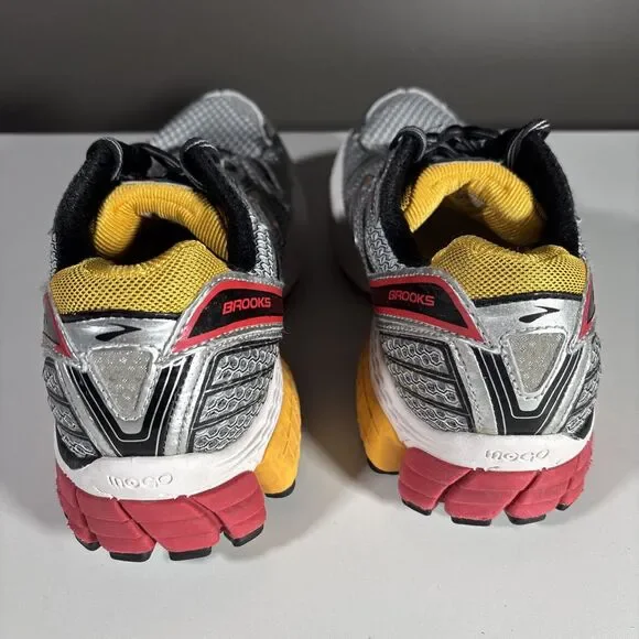Brooks Ghost 6 Running Shoes (Men’s Size 11)  Gray, Red, Yellow Sneakers - Picture 4 of 7